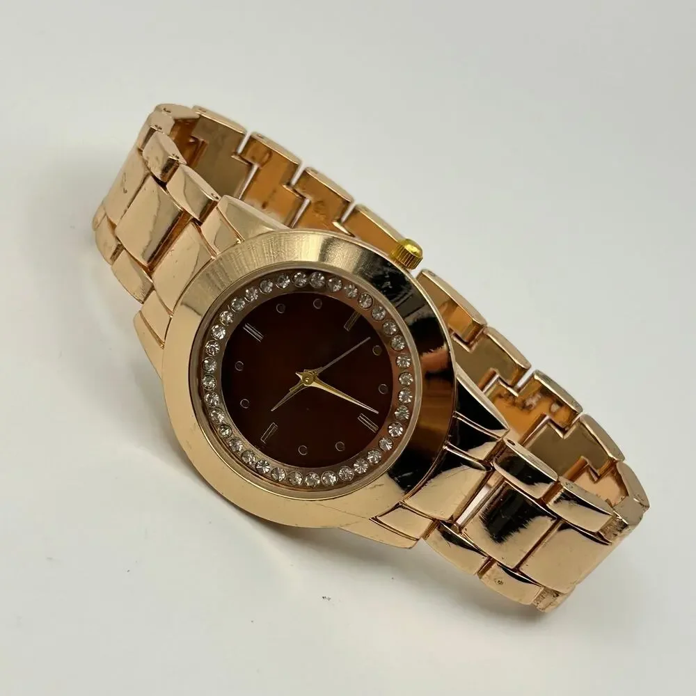 LBVYR Rose-gold Crystal Dial Ladies Watch Working New Battery
